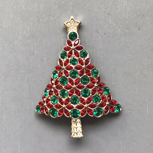  Christmas Pins Crystal Christmas Brooches for Women