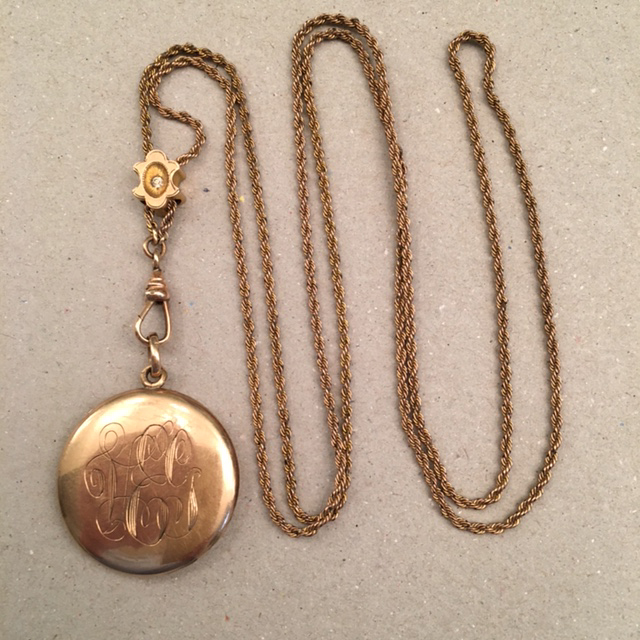 Antique Monogramed Gold Locket