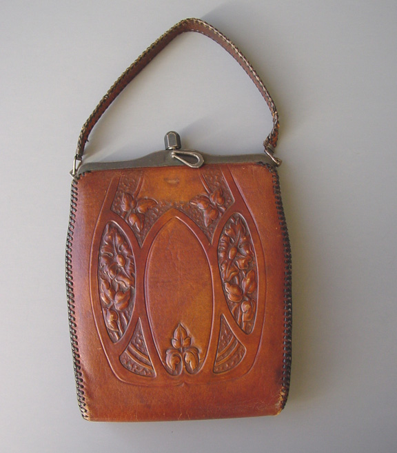 BOSCA BUILT Arts & Crafts leather purse with embossed flowers - $128.00 ...